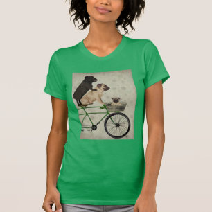 Möpsen zum Fahrrad T-Shirt