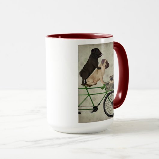 Möpsen zum Fahrrad Tasse (VorderseiteRechts)