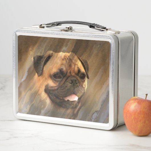 Mopsgesicht Metall Lunch Box (Beispiel)
