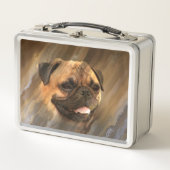 Mopsgesicht Metall Lunch Box (Vorderseite)