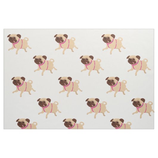 Mopsgewohnheitsgewebe Stoff (Fat Quarter (45,7 x 55,9 cm))