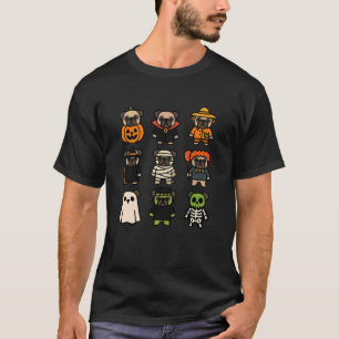 Mopsh Halloween-Kostüm Lustiges Gruseliges Hund Ge T-Shirt