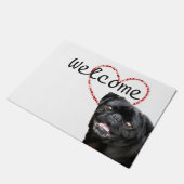 Mopshund des Valentines Fußmatte (Schrägansicht)