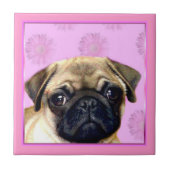 Mopshund Fliese (Vorderseite)