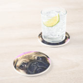 Mopshund Getränkeuntersetzer (Seite)