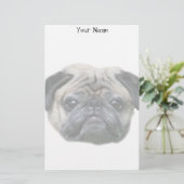 Mopshund stationär briefpapier (Stehend Vorderseite)