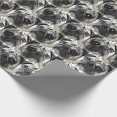 Mopshundemuster Geschenkpapier (Ecke)