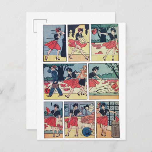 Mopsie Postkarte (Vorne/Hinten)