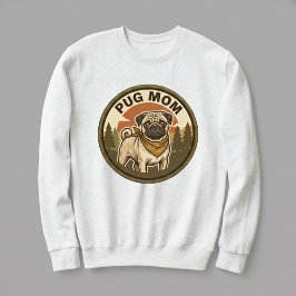 Mopskopf-Crewneck für Mops-Mamas - Geschenk für si Sweatshirt
