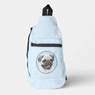 Mopskunst Fawn Silber Süß Original Haustier Hund K Crossbody Bag