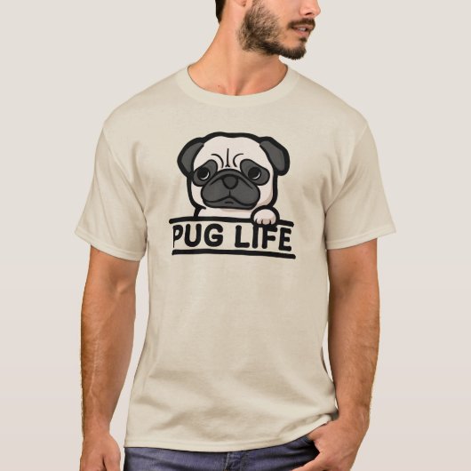 MOPSLLEBEN – für Hardcore-Mops-Fans T-Shirt (Vorderseite)