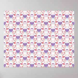 Mopsmuster Poster