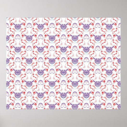 Mopsmuster Poster (Vorne)