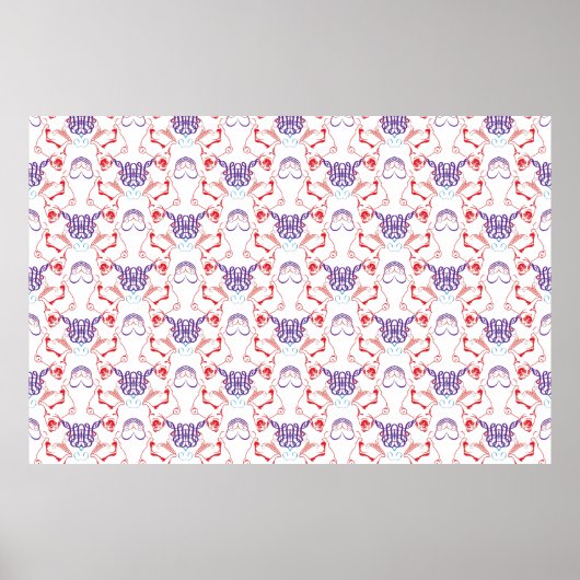 Mopsmuster Poster (Vorne)