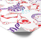 Mopsmuster Poster (Ecke)