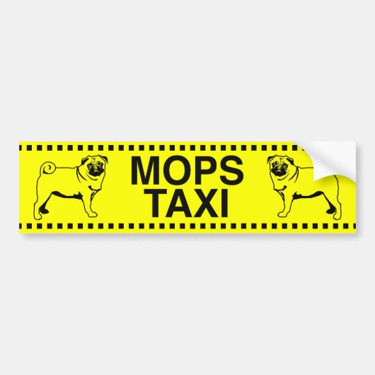 Mopstaxi Autoaufkleber (Vorne)