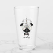 MopsUnicorn | ist einzigartig Glas (Rückseite)