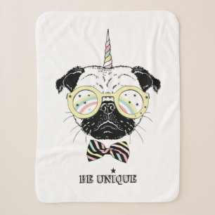 MopsUnicorn   ist einzigartig Sherpadecke