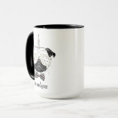 MopsUnicorn | ist einzigartig Tasse (Vorderseite Links)