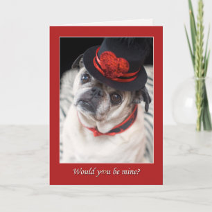 MopsValentine würden Sie meine sein Feiertagskarte
