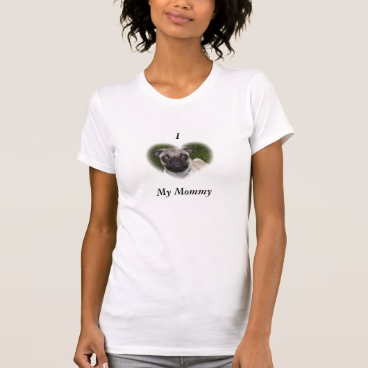 Mopswelpe IMy Mama T-Shirt (Vorderseite)