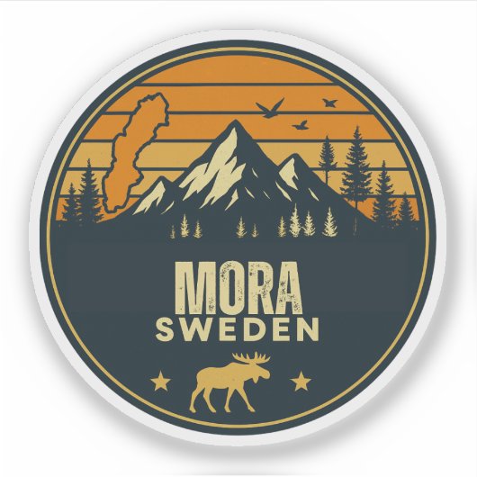 Mora, Schweden Schweden Aufkleber (Vorderseite)