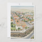 Morabeza Creations – Sunlit Hilltop Town Cityscape Dankeskarte (Vorderseite)