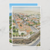 Morabeza Creations – Sunlit Hilltop Town Cityscape Dankeskarte (Vorne/Hinten)