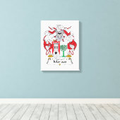 Moraes Familienwappen Leinwanddruck (Insitu (Holzboden))