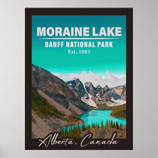Moraine Lake Alberta Canada Banff National Park Poster (Vorne)