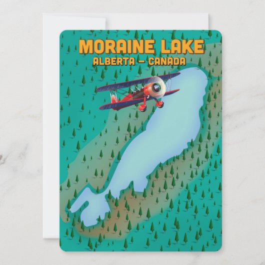 Moraine Lake Alberta Kanada Karte (Vorderseite)