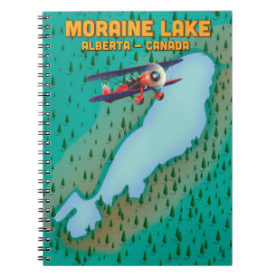 Moraine Lake Alberta Kanada Karte Notizblock