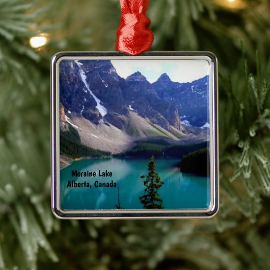 Moraine Lake Alberta Kanada Ornament Aus Metall (Baum)