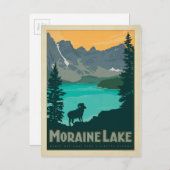 Moraine Lake, Alberta Kanada Postkarte (Vorne/Hinten)