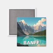 Moraine Lake at Banff National Park Canada Travel Magnet (Vorderseite/Rückseite)