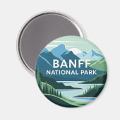 Moraine Lake at Banff National Park Canada Travel Magnet (Vorderseite/Rückseite)