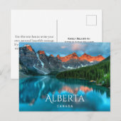 Moraine Lake Banff Nationalpark Alberta Kanada Postkarte (Vorne/Hinten)