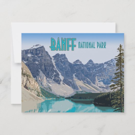 Moraine Lake Banff Nationalpark Kanada Flat Card (Vorderseite)