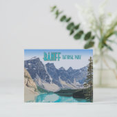 Moraine Lake Banff Nationalpark Kanada Flat Card (Stehend Vorderseite)