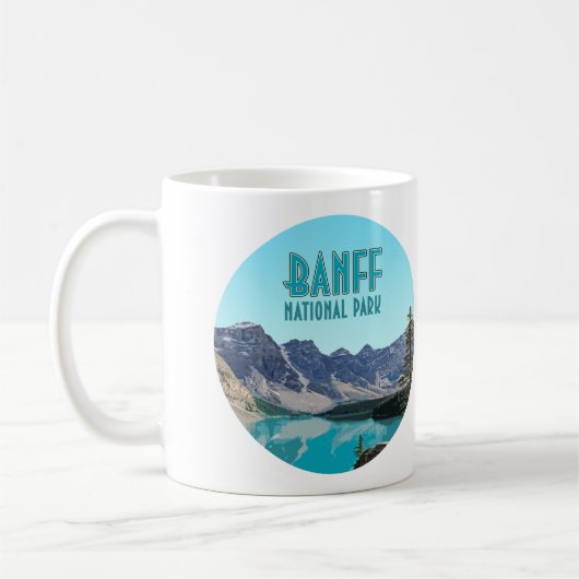 Moraine Lake Banff Nationalpark Kanada Vintag Kaffeetasse (Links)