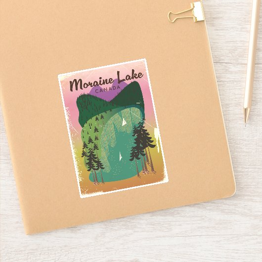 Moraine Lake Canada Aufkleber (Notizbuch)