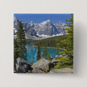 Moraine Lake, Canadian Rockies, Alberta, Kanada Button