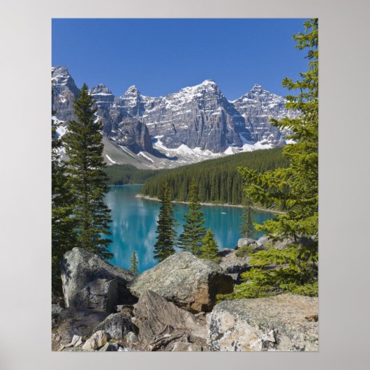 Moraine Lake, Canadian Rockies, Alberta, Kanada Poster (Vorne)