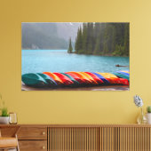 Moraine Lake Canoes Leinwanddruck (Insitu (Wohnzimmer))