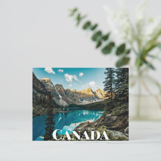 Moraine Lake, Improvement District, AB, Kanada Postkarte (Stehend Vorderseite)