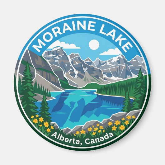 Moraine Lake Kanada Magnet (Vorne)
