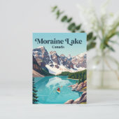 Moraine Lake Kanada Postkarte (Stehend Vorderseite)