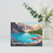 Moraine Lake Kanada Postkarte (Stehend Vorderseite)