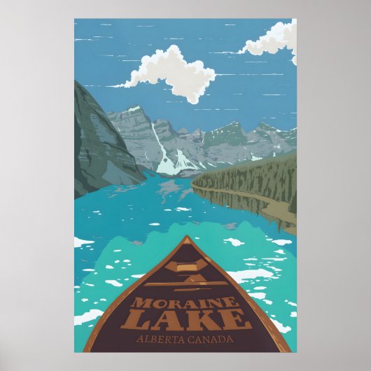 Moraine Lake Kanada Reiseplakat Poster (Vorne)