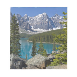 Moraine Lake, Kanadische Rocky Mountains, Alberta, Notizblock